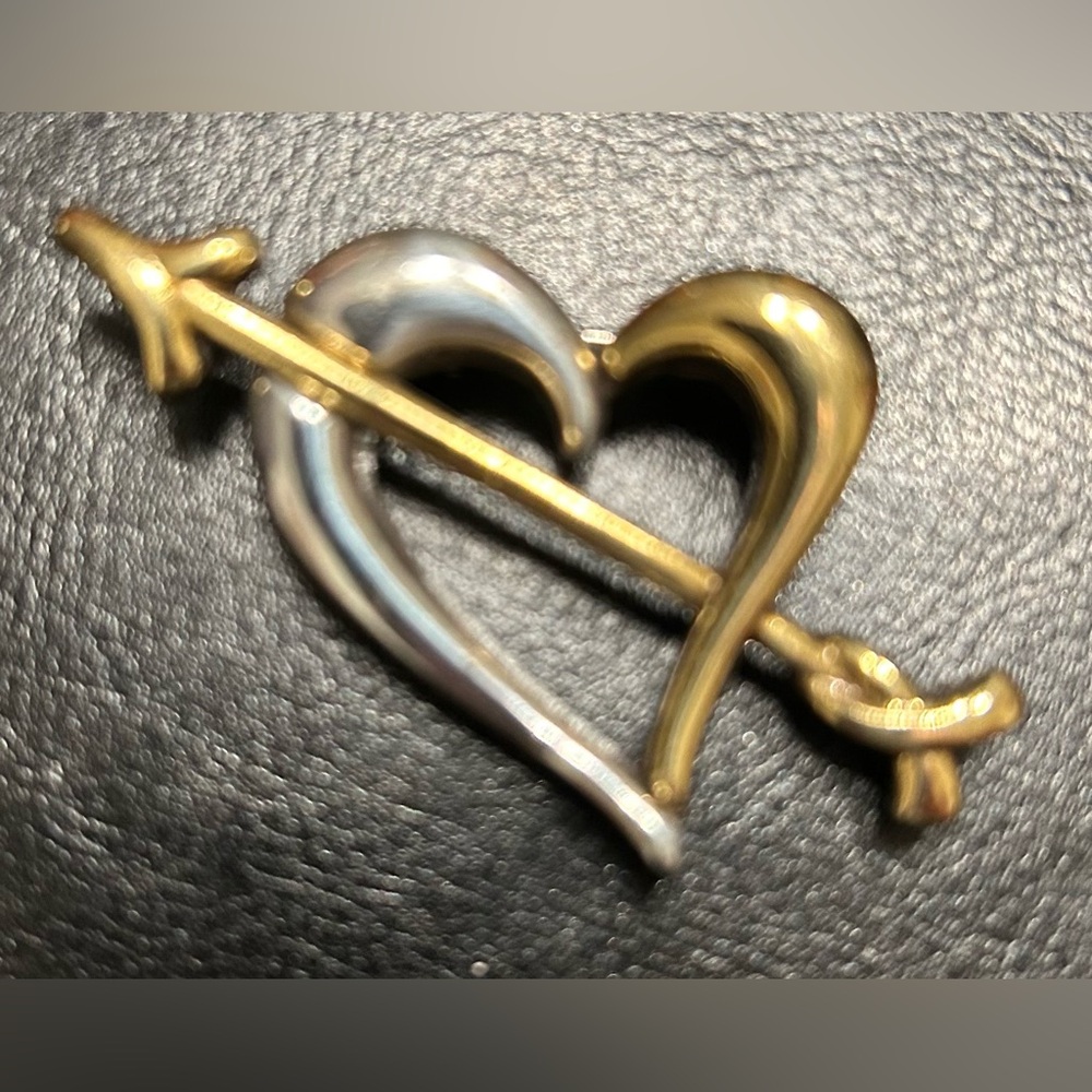 Brighton Retired Two-tone Heart Brooch Pin
